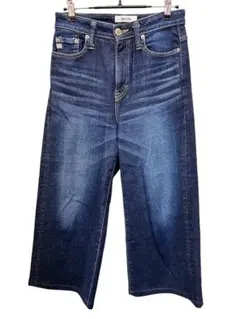 美品 SOMETHING サムシング LISA ワイドデニムパンツ
