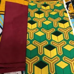 ①新品 鬼滅 冨岡義勇 亀甲 はぎれ 生地 2種セット