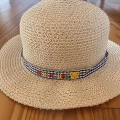 値下げ　MIKI HOUSE ベージュ ストローハット サイズ48