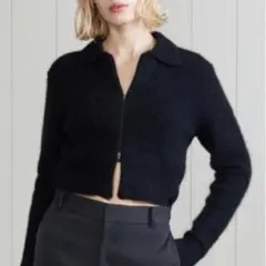 最終値下中　状態綺麗　H BEAUTY＆YOUTH:アルパカジップカーディガン 最終値下中 状態綺麗 H BEAUTY＆YOUTH:アルパカジップカーディガン H