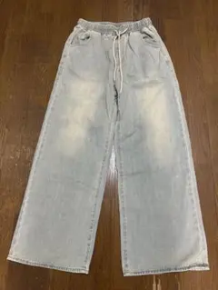 【新品⭐︎未使用】 ズボン ワイドデニムパンツ ライトブルー