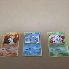 にゃんちゅう様専用 バクフーン・オーダイル・メガニウム 3枚セット 旧裏