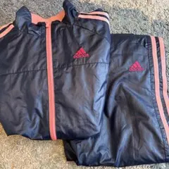 adidas 上下セット 紺×ピンク climaproof 150cm