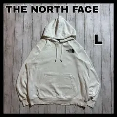 THE NORTH FACE スウェットパーカー　プリントロゴ　ホワイト　 L