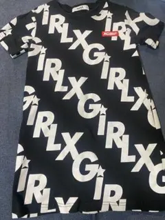 xgirl ロゴプリント 半袖ワンピース 120