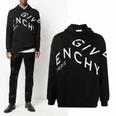 ジバンシー　センター刺繍　シグネチャーロゴ　スウェット　レインボー　パーカー　M ジバンシー センター刺繍 シグネチャーロゴ スウェット