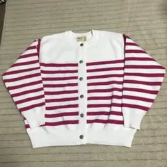 【まゆまま⭐︎様専用】nano universe ピンク×白ボーダーカーディガン