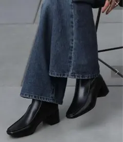 colony 2139 チャンキーヒールブーツ 黒