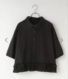 LOWRYSFARM スソフリルシャツ ショート