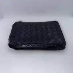 BOTTEGA VENETA イントレチャート 二つ折り財布 ブラックのサムネイル