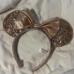 ディズニー ミニー カチューシャ スパンコール ピンク