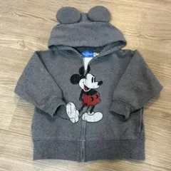 TDRミッキーマウス耳付きフードパーカー グレー