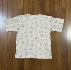 Sanrio ポチャッコ マイメロ クロミ 他 総柄Tシャツ 半袖 ベージュのサムネイル