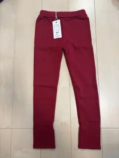 週末値下げ　新品　Bee des Bee レッド　裏起毛　レギンス サイズ130