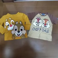 美品 Disney チップ&デール Tシャツ 2枚セット 100cm 110cm