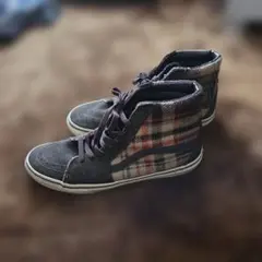 Vans ハイカットスニーカー チェック柄 バーバリーブラックレーベル 限定品