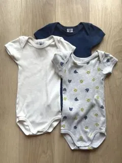 【PETIT BATEAU 】ベビー肌着 半袖ボディ12m 74cm 3点セット