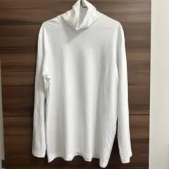 【GU】ジーユー　ソフトコットンタートルネックT(長袖) XL ホワイト
