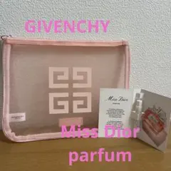 ジバンシーピンクポーチ ノベルティ ミス ディオール パルファンサンプル 1ml