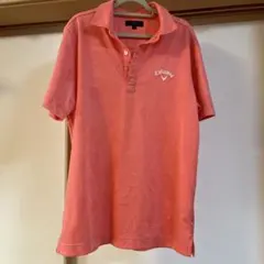 Callaway ピンク 花柄 ポロシャツ L