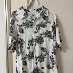 メンズ　古着　半袖　シャツ　M 柄シャツ