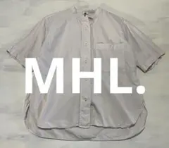 MHL. マーガレットハウエル綿100% スキッパー 半袖プルオーバーシャツ 