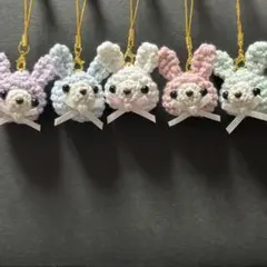 ハンドメイド】あみぐるみ マカロンに乗ったうさぎ 7個セット - メルカリ