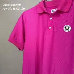 JACK BUNNY 半袖ポロシャツ メンズM相当 紫色 シンプルデザイン 美品