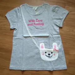 《未使用》3can4on Tシャツ (グレー)120㎝