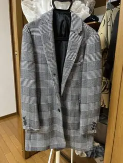 INHERIT チェック柄 チェスターコート(S)