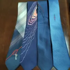 ネクタイ ネイビー系 4本セット