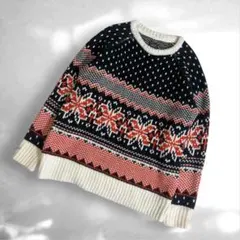 ロデオクラウンズ ノルディック クルーネックニット ウール混 XL 《S1 38