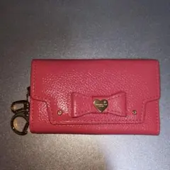 断*マ様 リボン付きピンクキーケース