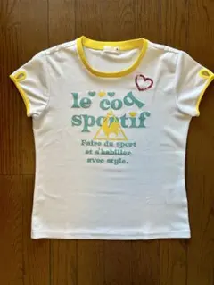 le coq sportif ルコック テニスシャツ 白160 スパンコールラメ