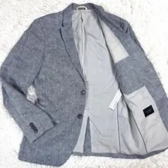 美品✨ザラ リネン100% 春夏 大きいサイズ XL相当 テーラードジャケット