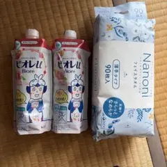 ビオレu ボディウォッシュ 詰替 2個 & Nanoni フェイスタオル