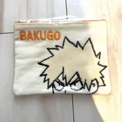 【新品・未使用】僕のヒーローアカデミア デニム刺繍ポーチ 爆豪勝己