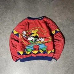 90s ヴィンテージ ディズニー ミッキーマウス 両面プリント スウェット