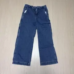 デニムパンツ ワイドシルエット ブルー