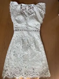 美品　Andy ミントグリーン レースドレス S