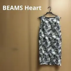 VビームスハートBEAMS Heart葉柄 ノースリーブ ワンピース　ゴルフのサムネイル