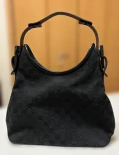 GUCCI グッチ GG柄 レザートートバッグ ハンドバッグ ショルダー 黒