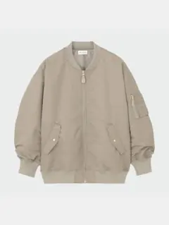オーバーサイズ　ベージュ MA-1スタイルジャケット　PLST Sサイズ