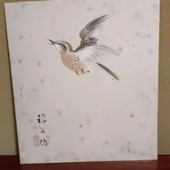真作/学鴻/梅/雀図/梅雀図/花鳥/中国画/布袋屋掛軸A-595 - メルカリ