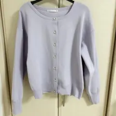 ITS'DEMO イッツデモ パープル クルーネック カーディガン 長袖 M