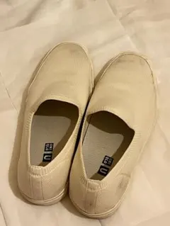 ユニクロU ルメール　23.5cm スリッポン　ニットスニーカー ホワイト