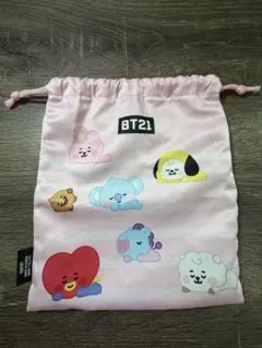 BT21 巾着袋 ピンク