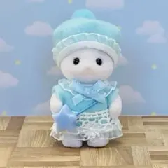 シルバニア　赤ちゃんサイズ　ハンドメイド　ゆめかわワンピース　ミルキーミント