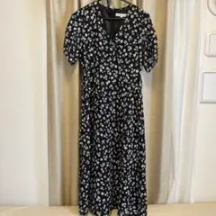 マーキュリーデュオ 花柄 半袖 膝丈ワンピース F