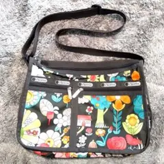 LeSportsac 花柄きのこ柄 ショルダーバッグ 中型